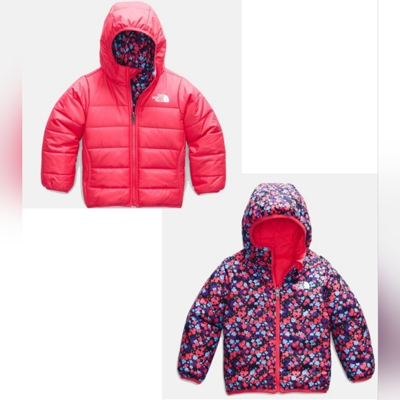 The North Face Reversible Perrito Jacket Paradise Pink Floral Baby 3-6 Months